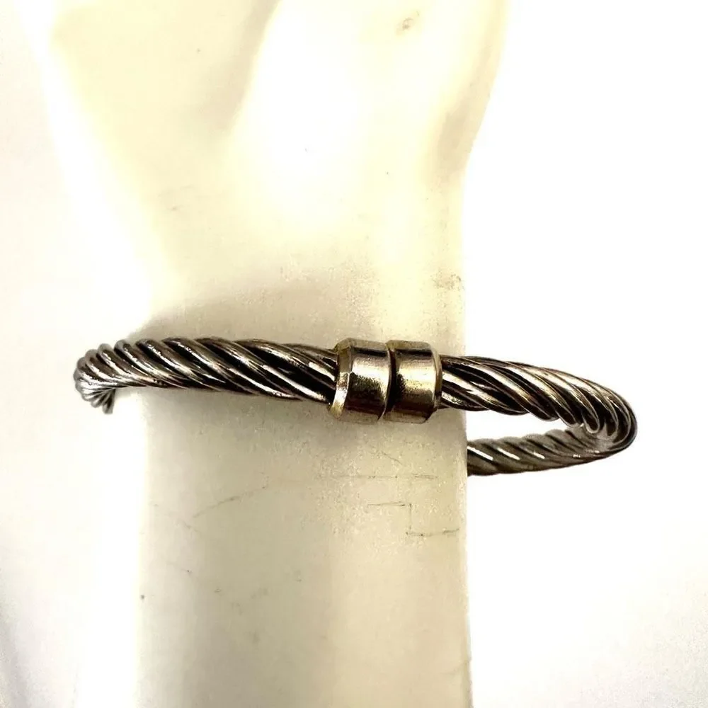 Silver tone bangle bracelet